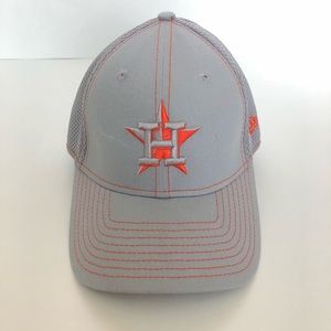 Astros New Era 39Thirty Gray/Orange Hat S/M